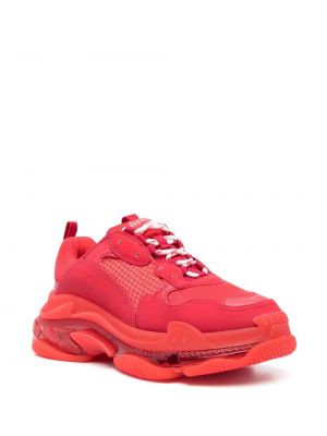 Sneakersy chunky Balenciaga Triple S czerwone