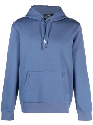 Hoodie med broderi Polo Ralph Lauren blå