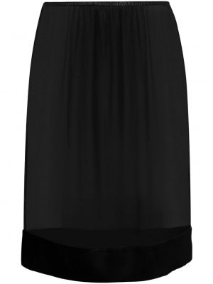 Skaidrus šilkinis pieštuko formos sijonas Saint Laurent juoda