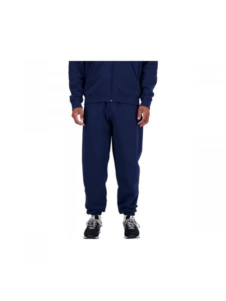 Šport fleecové teplákové nohavice New Balance modrá