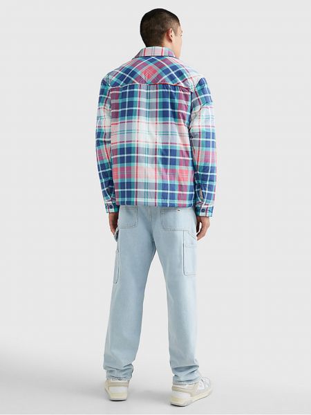 Kockované džínsy Tommy Hilfiger modrá
