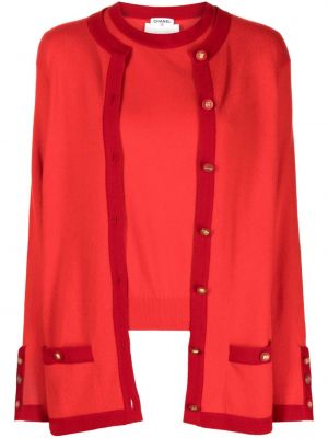Cardigan en cachemire Chanel Pre-owned rouge
