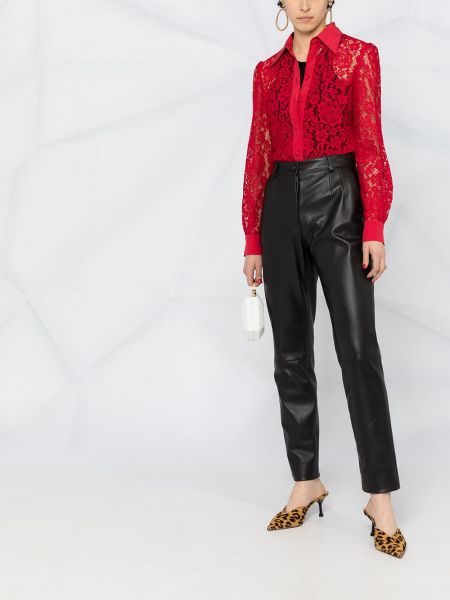 Camisa de encaje Dolce & Gabbana rojo