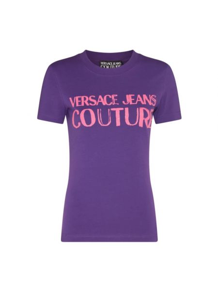 T-shirt Versace Jeans Couture lila