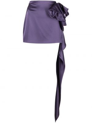 Satynowa spódnica z naszywkami Concepto fioletowa