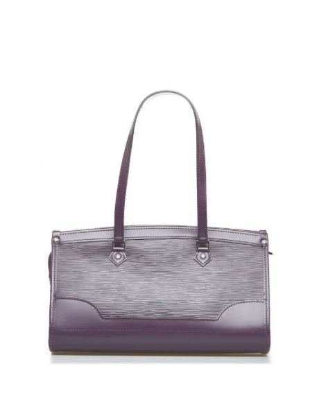 Bolsa de hombro de cuero retro Louis Vuitton Vintage violeta