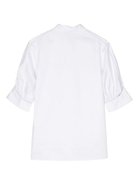 Nėriniuota medvilninė marškiniai Shiatzy Chen balta