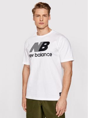 Tričko relaxed fit New Balance bílé