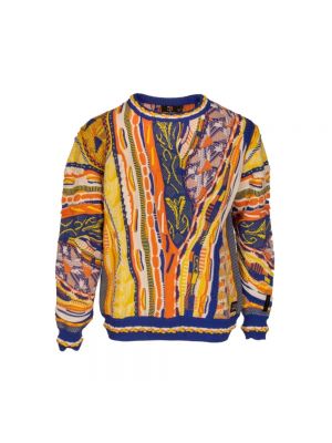 Sweter z okrągłym dekoltem Carlo Colucci żółty