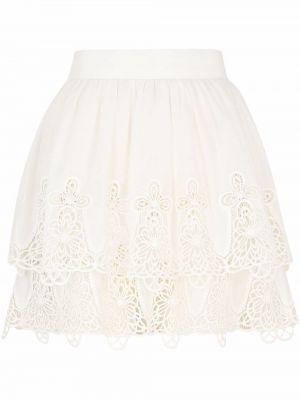 Suknja s čipkom Dolce & Gabbana bijela