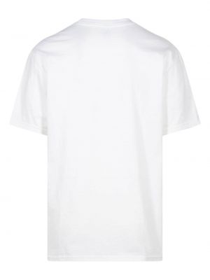 Koszulka bawełniana z nadrukiem Supreme biała