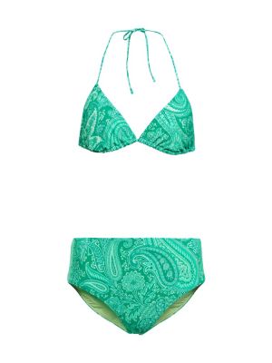 Bikini cu model paisley Etro verde