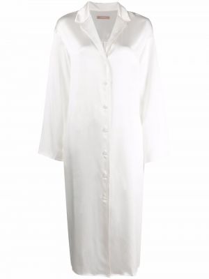 Шелковое рубашка платье макси длинное 12 Storeez, белый