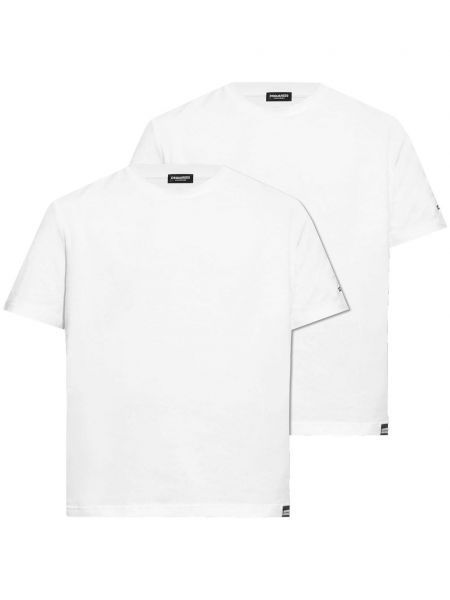 Риза с принт Dsquared2 бяло