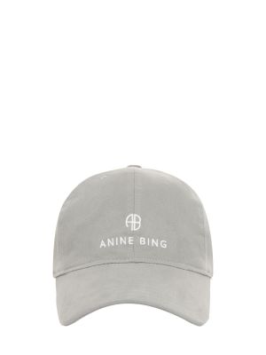 Szara czapka z daszkiem bawełniana Anine Bing