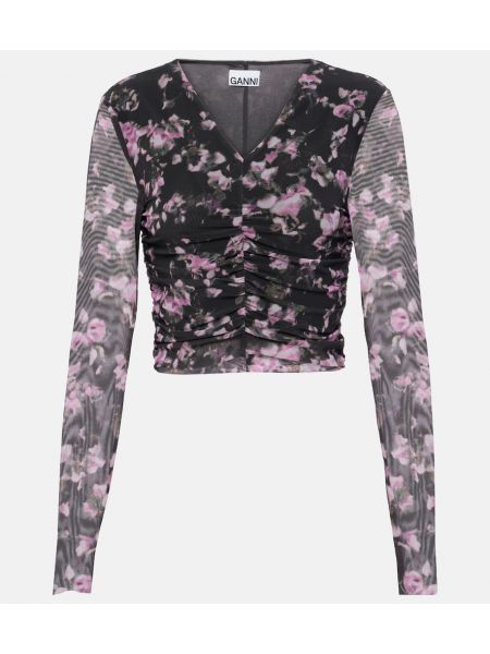 Maska blommig crop top Ganni