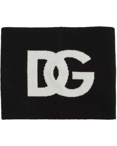 Dolce & Gabbana | Hombre Calienta Cuello De Punto Con Logo Negro/blanco Unique Dolce & Gabbana