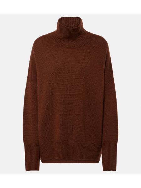 Кашмирен пуловер Lisa Yang кафяво