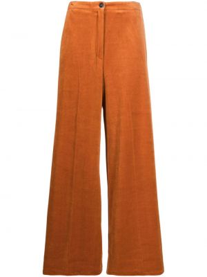Sametové kalhoty Forte Forte oranžové