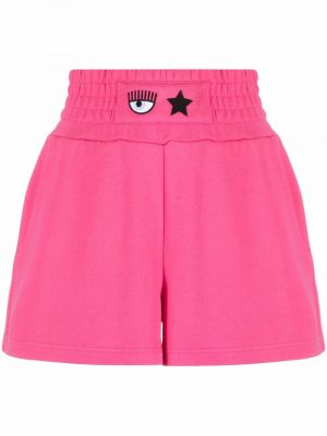 Stern shorts aus baumwoll Chiara Ferragni pink