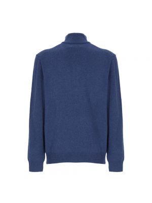 Jersey cuello alto de lana con cuello alto de tela jersey Ralph Lauren azul