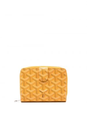 Peňaženka s potlačou Goyard žltá