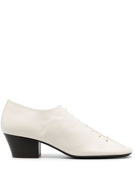 Кожени обувки в стил дерби Lemaire бяло