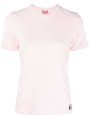 Jersey trykt t-skjorte Diesel rosa