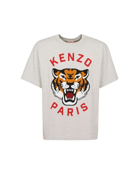 Koszulka oversize w tygrysie prążki Kenzo szara