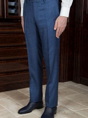 Кашемировые классические брюки Stefano Ricci синие