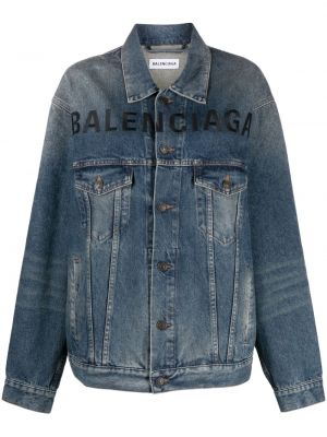 Džínsová bunda s výšivkou Balenciaga Pre-owned