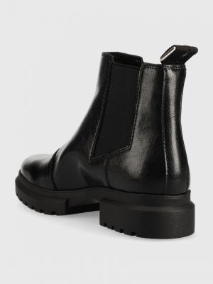 Kožené chelsea boots na platformě Calvin Klein Jeans černé
