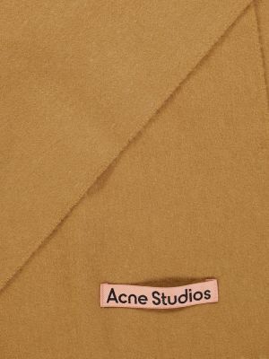 Kašmírový šál so strapcami Acne Studios hnedá
