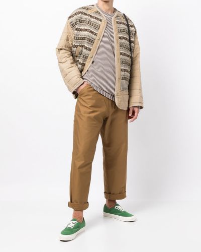 Pantalon droit en coton Junya Watanabe Man marron