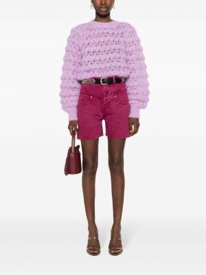 Džínové šortky Isabel Marant růžové
