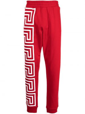 Pantalones de chándal con estampado Versace rojo