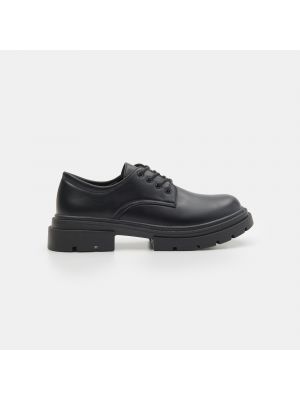 Pantofi derby din piele din piele ecologică Sinsay - negru
