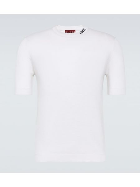 Camiseta de seda de algodón Gucci