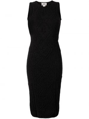 Vestido ajustado de tejido jacquard Versace Pre-owned negro