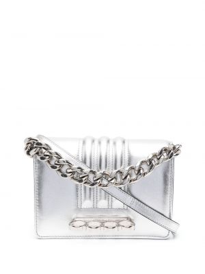 Borsa shopper Alexander Mcqueen argento