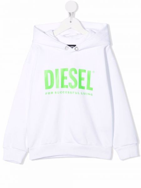 Trykt hettegenser for jenter Diesel Kids hvit