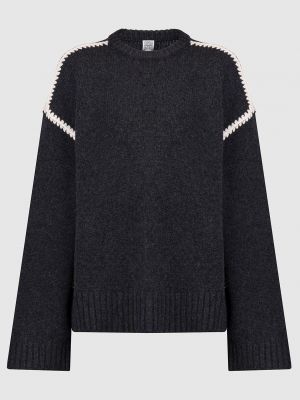 Вовняний светр Toteme сірий