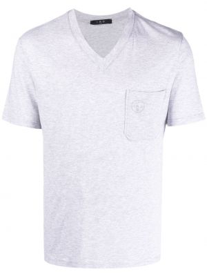 T-shirt mit print mit v-ausschnitt Iro grau
