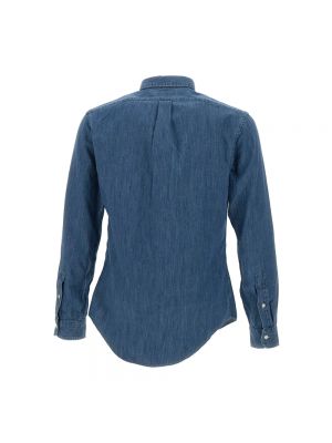Koszula jeansowa bawełniana Ralph Lauren niebieska