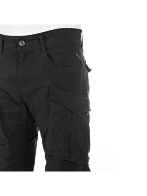 Pantalones cargo con bolsillos Replay negro