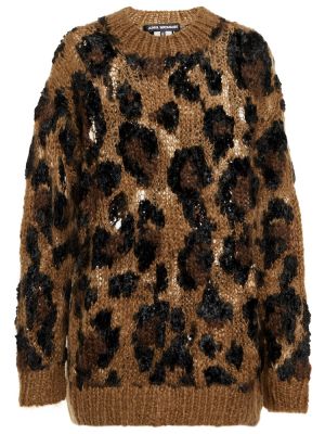 Leopardí bavlněný svetr s potiskem Junya Watanabe
