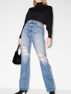 Distressed straight jeans Khaite