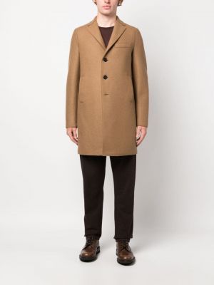 Vlněný kabát Harris Wharf London hnědý