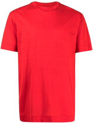 Camiseta con estampado oversized Emporio Armani rojo