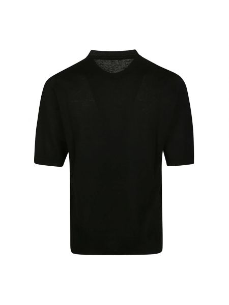 Camisa de lino de algodón casual Paolo Pecora negro